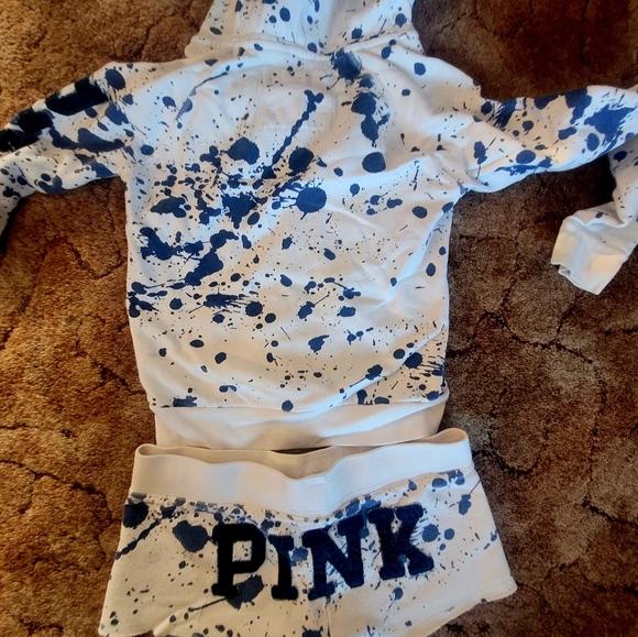 Vintage and RARE PINK Victoria's Secret Paint Splatter Set - Picture 2 of 6